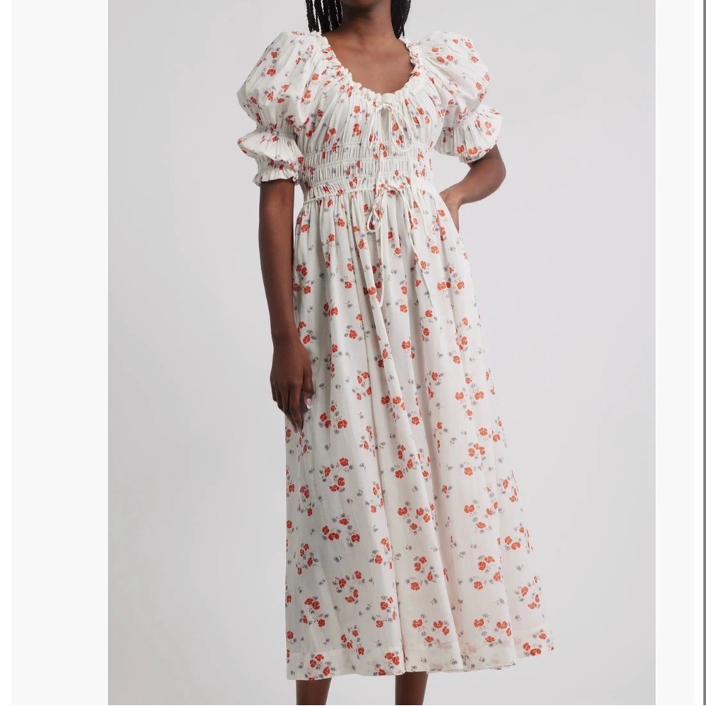 DÔEN Ischia‎ Floral Midi-Dress